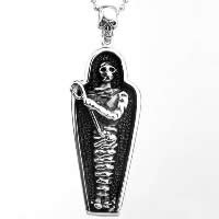 Pendentifs en titane, Acier titane, crane, pour homme & noircir Environ Vendu par PC