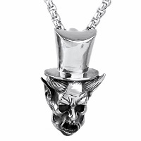 Pendentifs en titane, Acier titane, crane, pour homme & noircir Environ Vendu par PC