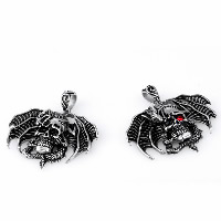 Pendentifs en titane, Acier titane, crane, pour homme & avec strass & noircir, plus de couleurs à choisir Environ Vendu par PC