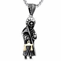 Pendentifs en titane, Acier titane, Placage, pour homme & deux tons & noircir Environ Vendu par PC