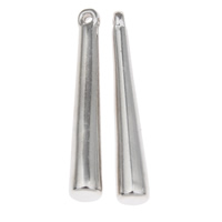 CCB Kunststoff Anhänger, Verkupferter Kunststoff, Spike, Platinfarbe platiniert, frei von Nickel, Blei & Kadmium, 33x5mm, Bohrung:ca. 1mm, 100PCs/Tasche, verkauft von Tasche