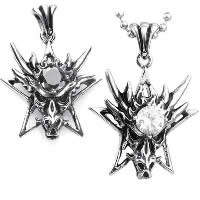 Pendentifs en titane, Acier titane, dragon, pour homme & avec zircone cubique & noircir, plus de couleurs à choisir Environ Vendu par PC