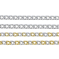 Stainless Steel Curb Chain, plated 