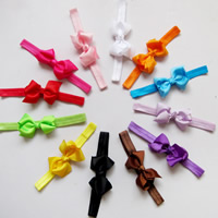 Fashion Baby Headband, Satin Ribbon, with nylon elastic cord, Bowknot, elastic & for children 60mm Approx 14 Inch 