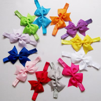 Fashion Baby Headband, Satin Ribbon, with nylon elastic cord, Flower, elastic & for children 60mm Approx 14 Inch 