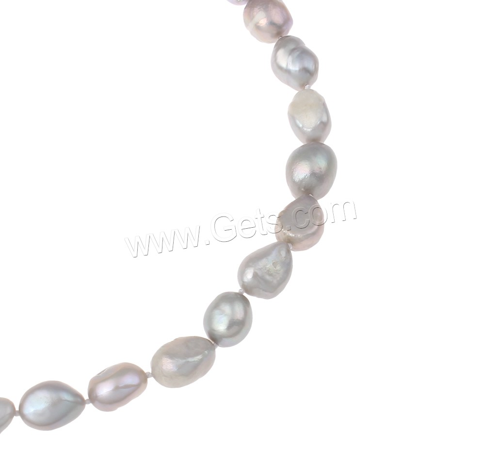 Natural Freshwater Pearl Necklace, brass clasp, Baroque, different length for choice & different styles for choice, more colors for choice, 10-11mm, Sold By Strand