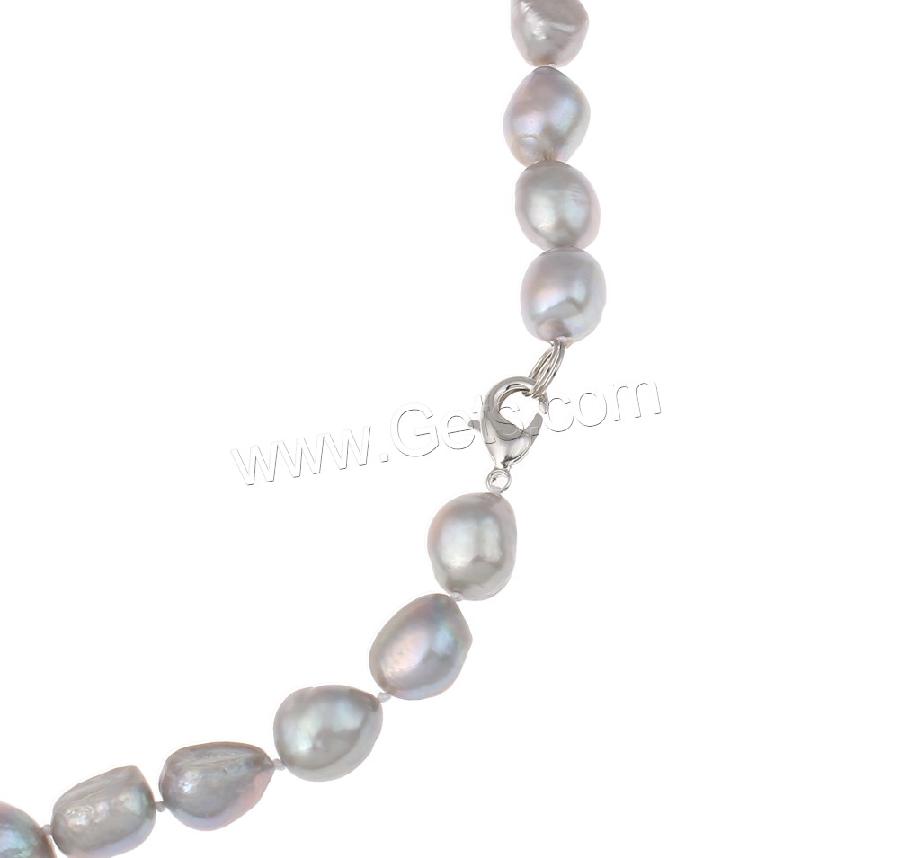 Natural Freshwater Pearl Necklace, brass clasp, Baroque, different length for choice & different styles for choice, more colors for choice, 10-11mm, Sold By Strand