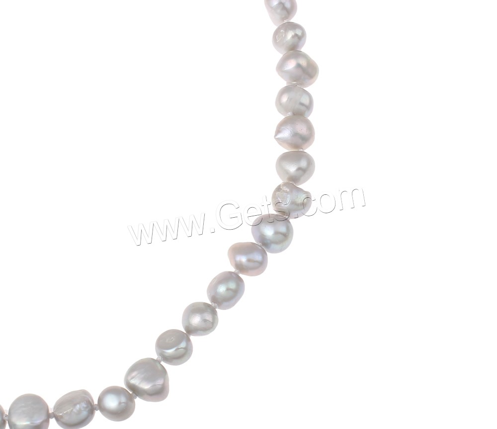 Natural Freshwater Pearl Necklace, brass clasp, Baroque, different styles for choice, more colors for choice, 8-9mm, Sold By Strand