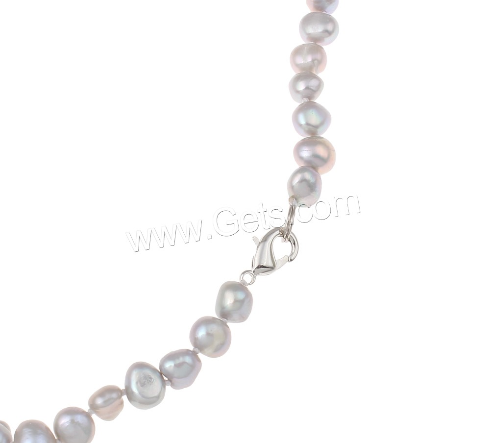 Natural Freshwater Pearl Necklace, brass clasp, Baroque, different styles for choice, more colors for choice, 8-9mm, Sold By Strand