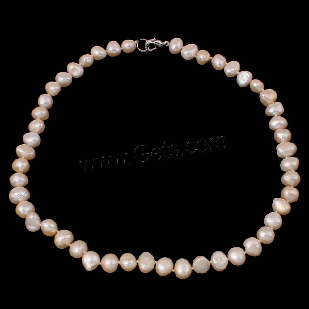 Natural Freshwater Pearl Jewelry Sets, bracelet & necklace, brass clasp, Baroque, different styles for choice, more colors for choice, 10-11mm, Length:7.5 Inch,  17 Inch, Sold By Set