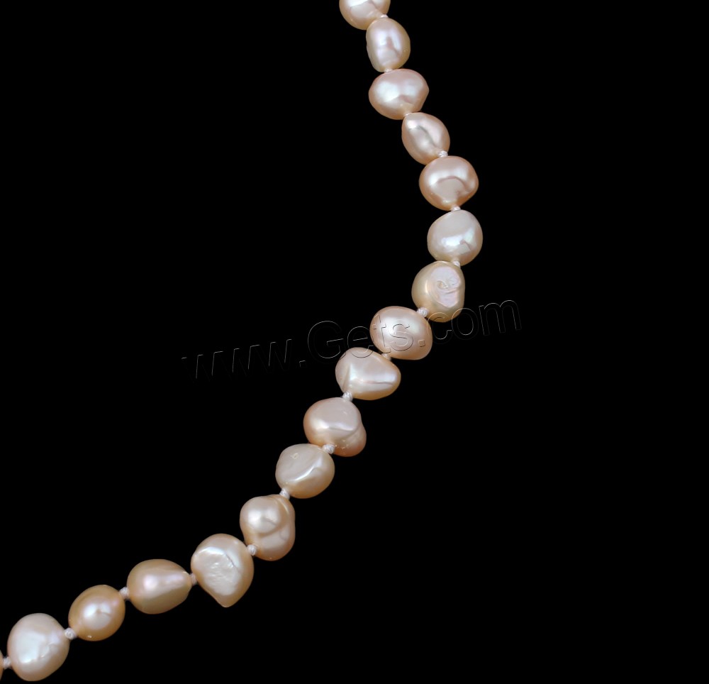 Natural Freshwater Pearl Necklace, brass clasp, Baroque, different length for choice & different styles for choice, more colors for choice, 7-8mm, Sold By Strand