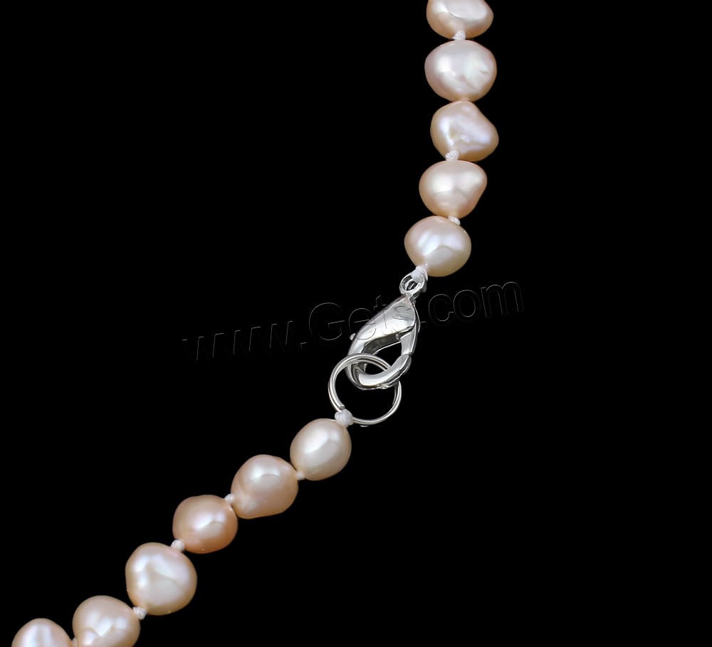 Natural Freshwater Pearl Necklace, brass clasp, Baroque, different length for choice & different styles for choice, more colors for choice, 7-8mm, Sold By Strand