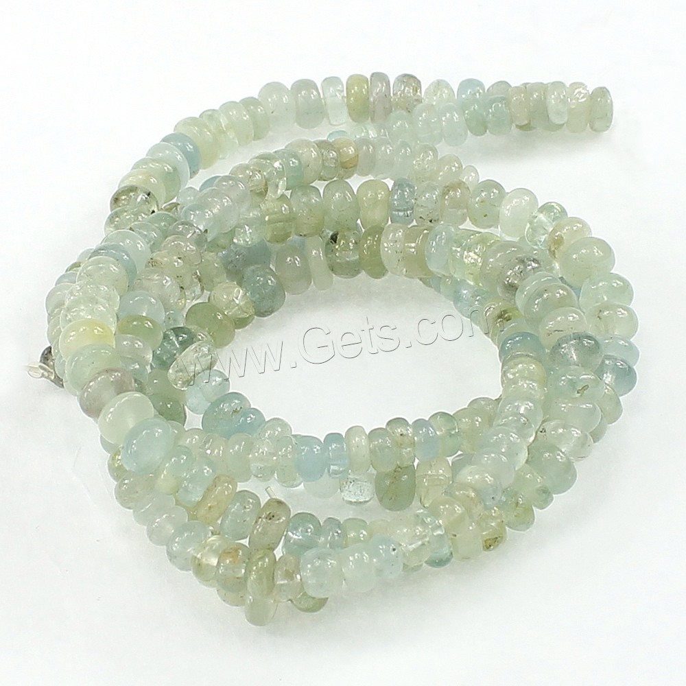 Aquamarine Beads, Rondelle, natural, March Birthstone & different size for choice, Hole:Approx 1mm, Sold By Strand