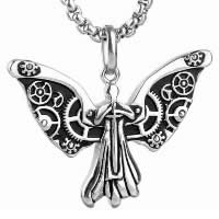 Pendentifs en titane, Acier titane, aile d'ange, pour homme & noircir Environ Vendu par PC