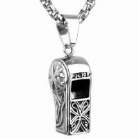 Pendentifs en titane, Acier titane, Sifflet, pour homme & noircir Environ Vendu par PC