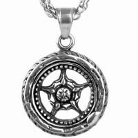 Pendentifs en titane, Acier titane, Pentagram, pour homme & avec strass & noircir Environ Vendu par PC