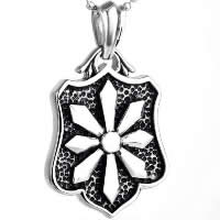 Pendentifs en titane, Acier titane, Bouclier, pour homme & martelé & noircir Environ Vendu par PC