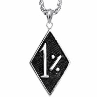 Pendentifs en titane, Acier titane, losange, pour homme & noircir Environ Vendu par PC