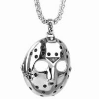 Pendentifs en titane, Acier titane, Casque, pour homme & noircir Environ Vendu par PC