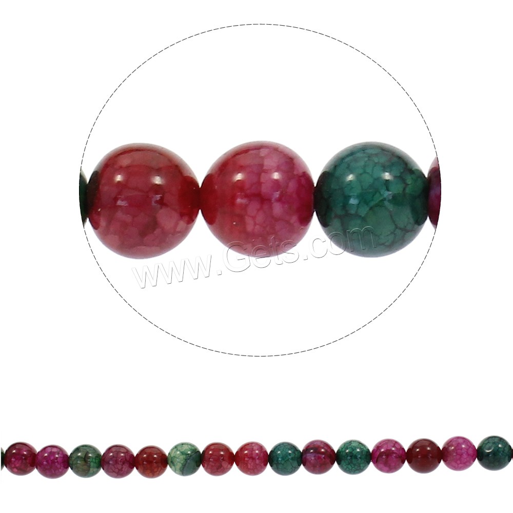 Tourmaline Color Agate Beads, Round, synthetic, different size for choice, Hole:Approx 1mm, Length:Approx 15.5 Inch, Sold By Strand