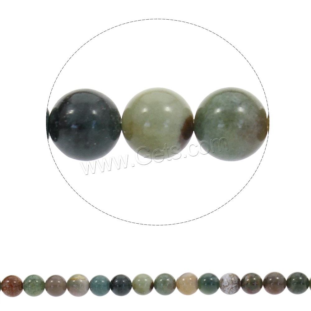 Natural Indian Agate Beads, Round, synthetic, different size for choice, Hole:Approx 1mm, Length:Approx 15 Inch, Sold By Strand