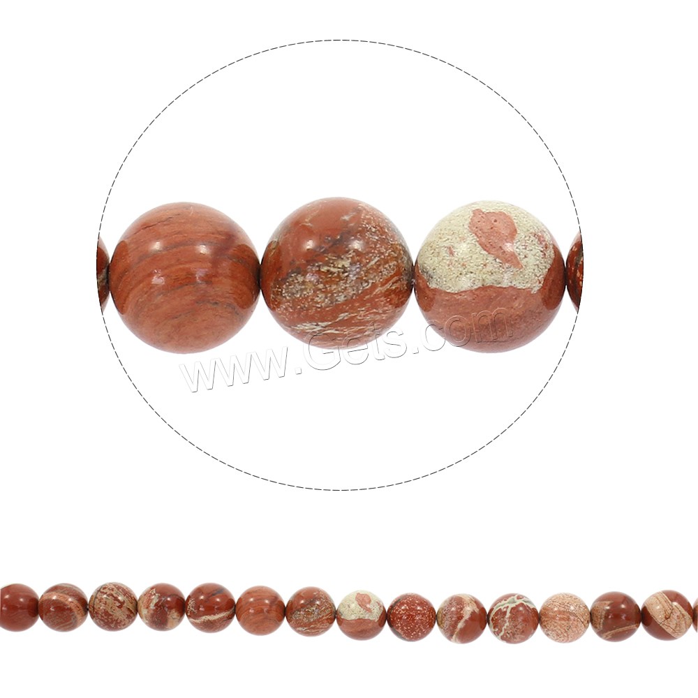 Brecciated Jasper Beads, Jasper Brecciated, Round, synthetic, different size for choice, Hole:Approx 1mm, Length:Approx 15 Inch, Sold By Strand