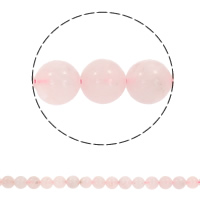 Natürliche Rosenquarz Perlen, rund, synthetisch, verschiedene Größen vorhanden, Bohrung:ca. 1mm, Länge:ca. 15.5 ZollInch, verkauft von Strang