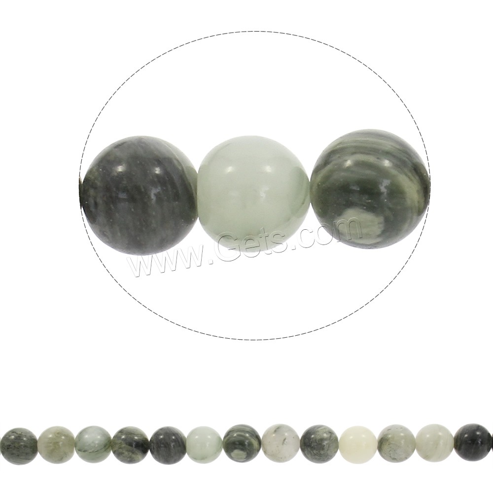 Fil Perles en pierre de cheveux verts, Pierre verte de cheveux, Rond, synthétique, normes différentes pour le choix, Trou:Environ 1mm, Longueur:Environ 15.5 pouce, Vendu par brin