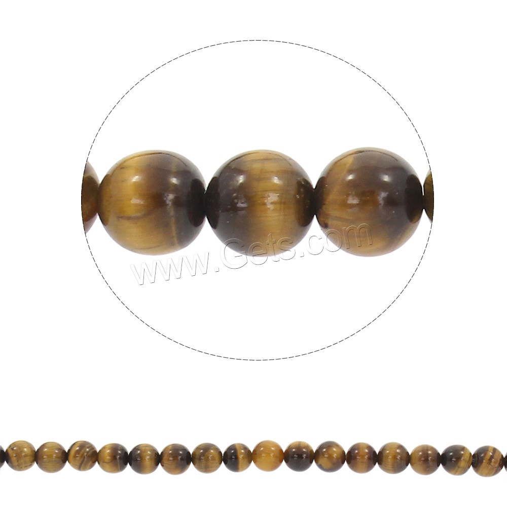 Tiger Eye Beads, Round, synthetic, different size for choice, Hole:Approx 1mm, Length:Approx 15 Inch, Sold By Strand