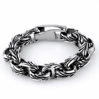 Titanium Steel Bracelet, for man & blacken, 8mm Approx 8.5 Inch 