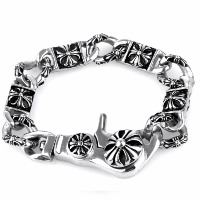 Titanium Steel Bracelet, for man & blacken, 11.50mm Approx 9 Inch 