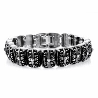 Titanium Steel Bracelet, for man & blacken, 16.5mm Approx 9 Inch 