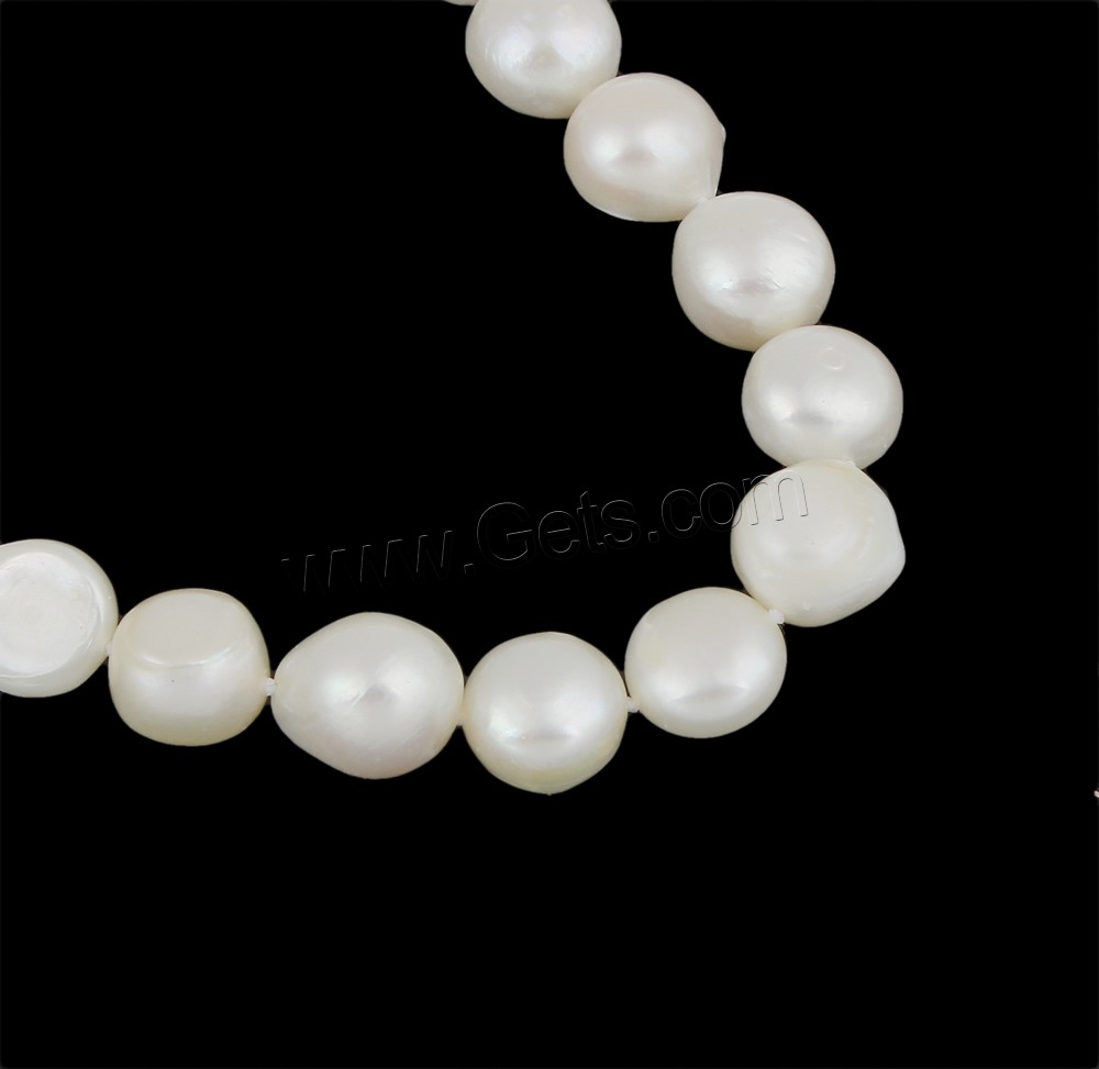 Naturel perles d'eau douce Sautoir, perle d'eau douce cultivée, Baroque, longueur différente pour le choix, blanc, 10-11mm, Vendu par brin