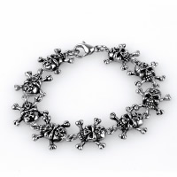 Acier titane bracelet, crane, pour homme & noircir, 17mm Environ 8 pouce, Vendu par brin