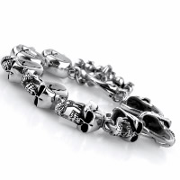 Acier titane bracelet, crane, pour homme & noircir, 16.50mm Environ 9 pouce, Vendu par brin