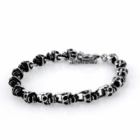 Acier titane bracelet, crane, pour homme & noircir, 7mm Environ 9.4 pouce, Vendu par brin