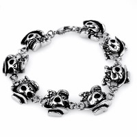 Acier titane bracelet, crane, pour homme & noircir, 12mm Environ 8 pouce, Vendu par brin