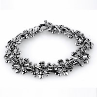 Acier titane bracelet, crane, pour homme & noircir, 18mm Environ 8 pouce, Vendu par brin