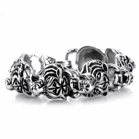 Acier titane bracelet, tigre, pour homme & noircir, 20mm Environ 8.2 pouce, Vendu par brin