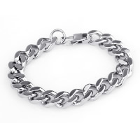 Acier titane bracelet, chaîne de gourmette & pour homme, couleur originale, 12mm Environ 8.2 pouce, Vendu par brin