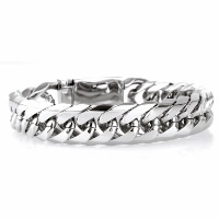 Acier titane bracelet, chaîne de gourmette & pour homme, couleur originale, 15.50mm Environ 8.8 pouce, Vendu par brin