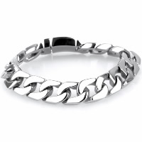 Acier titane bracelet, chaîne de gourmette & pour homme, couleur originale, 13.50mm Environ 9 pouce, Vendu par brin