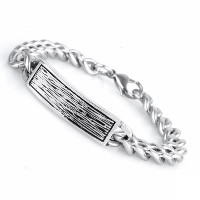 Titanstahl Armband, Kandare Kette & für den Menschen & Schwärzen, 12.50mm, Länge:ca. 8.6 ZollInch, verkauft von Strang