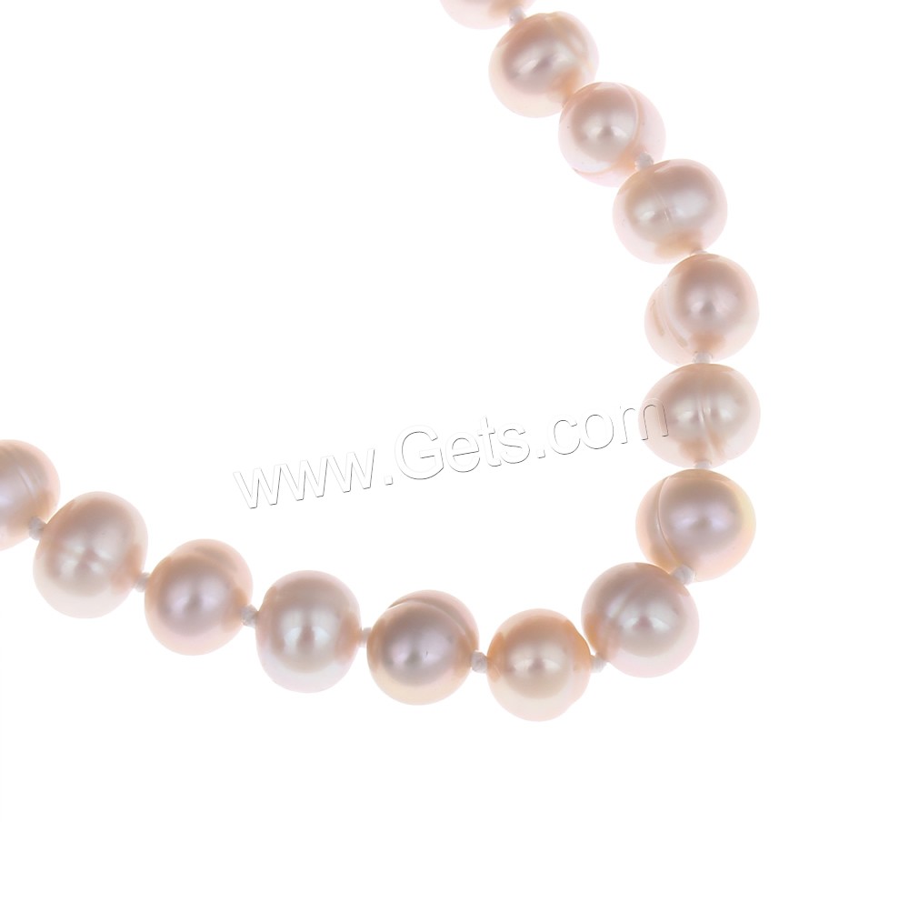 Naturel perles d'eau douce Sautoir, perle d'eau douce cultivée, pomme de terre, longueur différente pour le choix, rose, 7-8mm, Vendu par brin