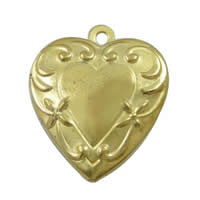 Brass Locket Pendants, Heart, plated Approx 1.5mm 