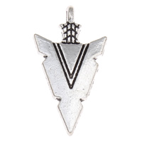 Zinc Alloy Jewelry Pendants, arrowhead cadmium free Approx 3mm 