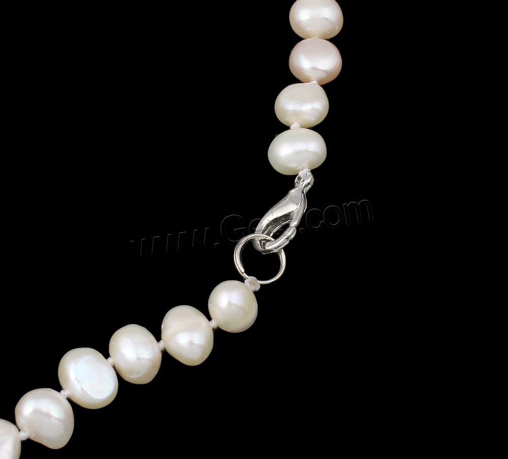 Natural Freshwater Pearl Necklace, brass clasp, Baroque, different length for choice & different styles for choice, more colors for choice, 8-9mm, Sold By Strand