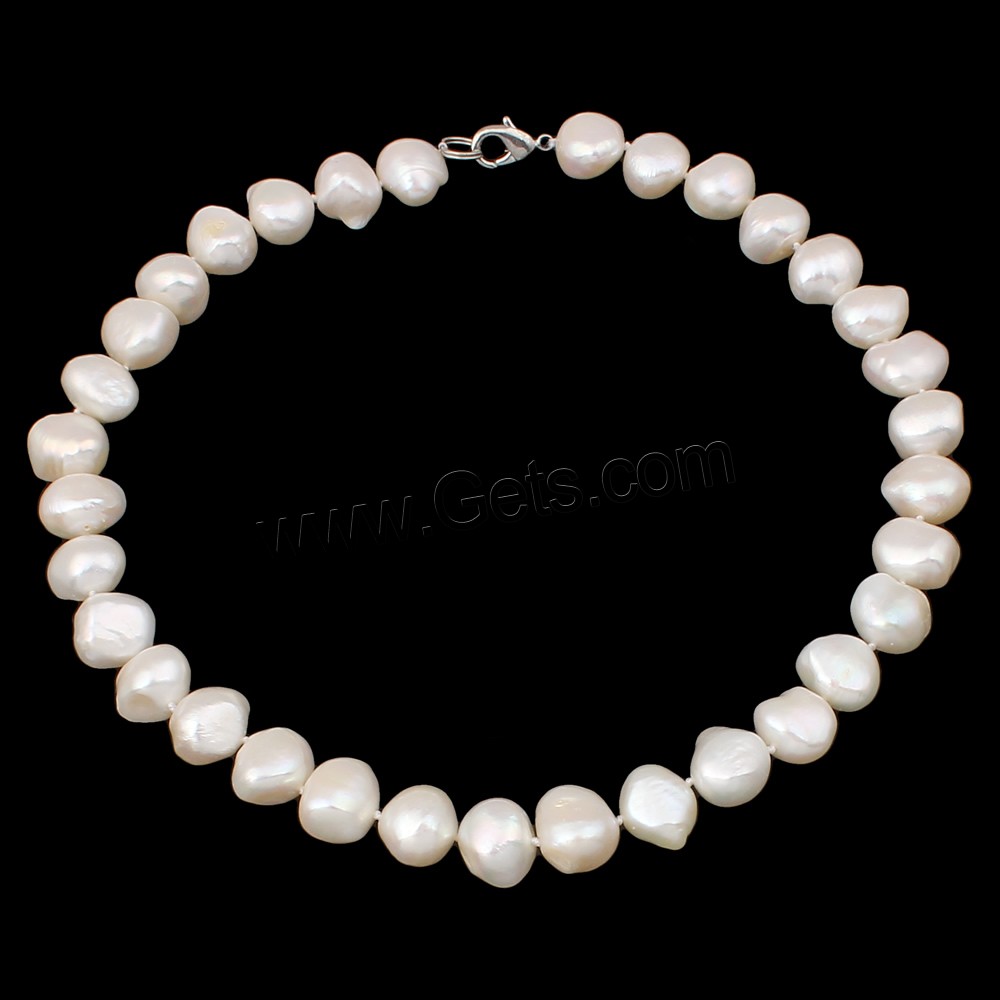 Natural Freshwater Pearl Necklace, brass clasp, Baroque, different length for choice & different styles for choice, white, 12-16mm, Sold By Strand