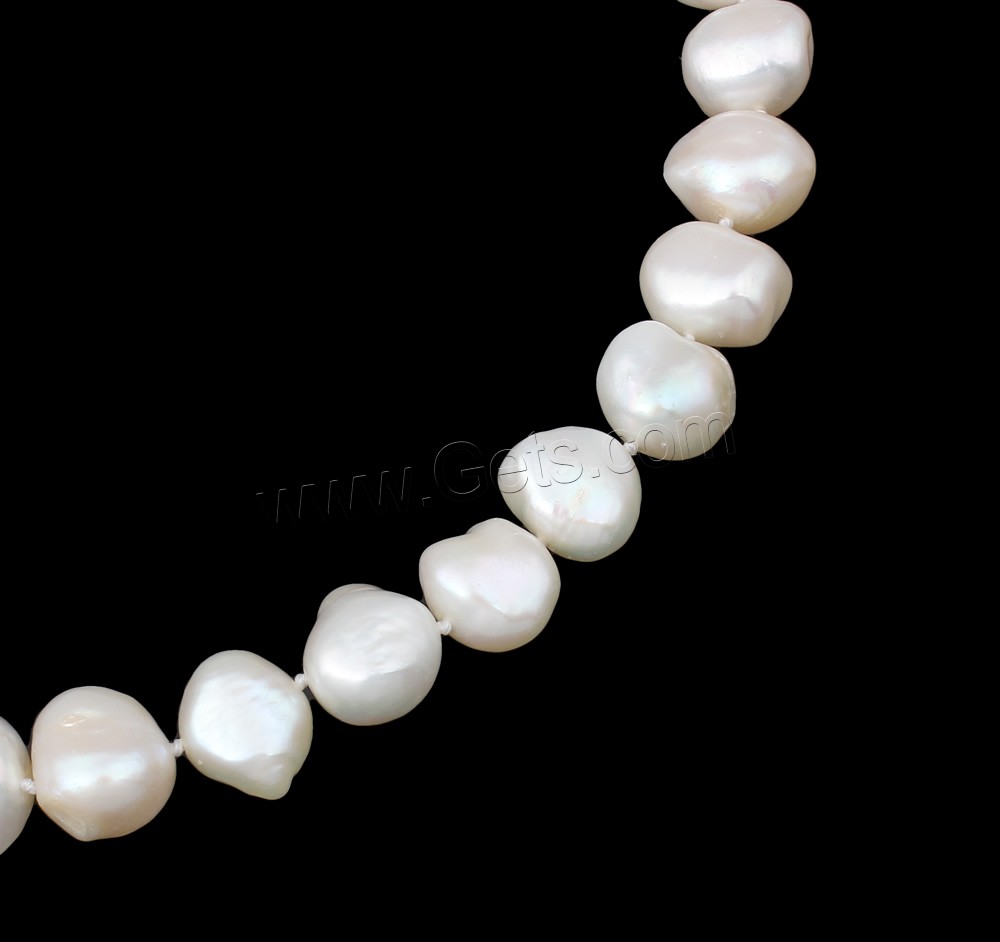 Natural Freshwater Pearl Necklace, brass clasp, Baroque, different length for choice & different styles for choice, white, 12-16mm, Sold By Strand