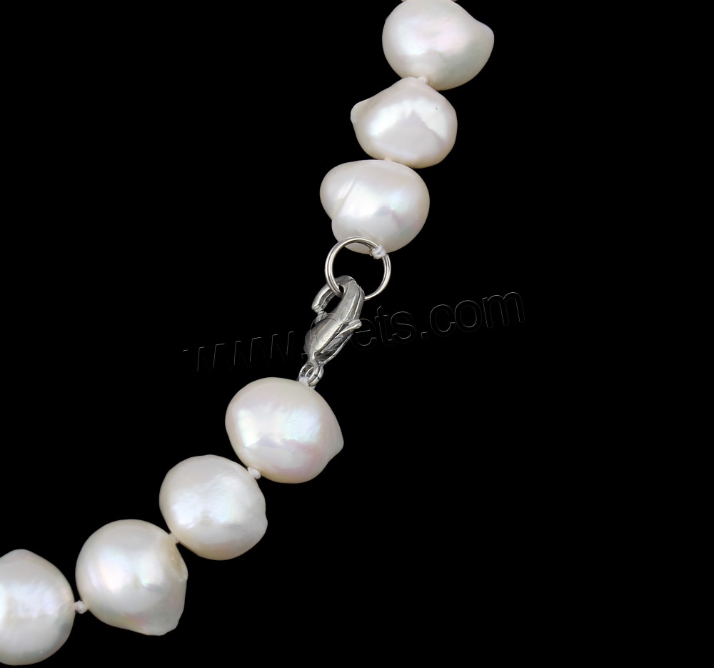 Natural Freshwater Pearl Necklace, brass clasp, Baroque, different length for choice & different styles for choice, white, 12-16mm, Sold By Strand